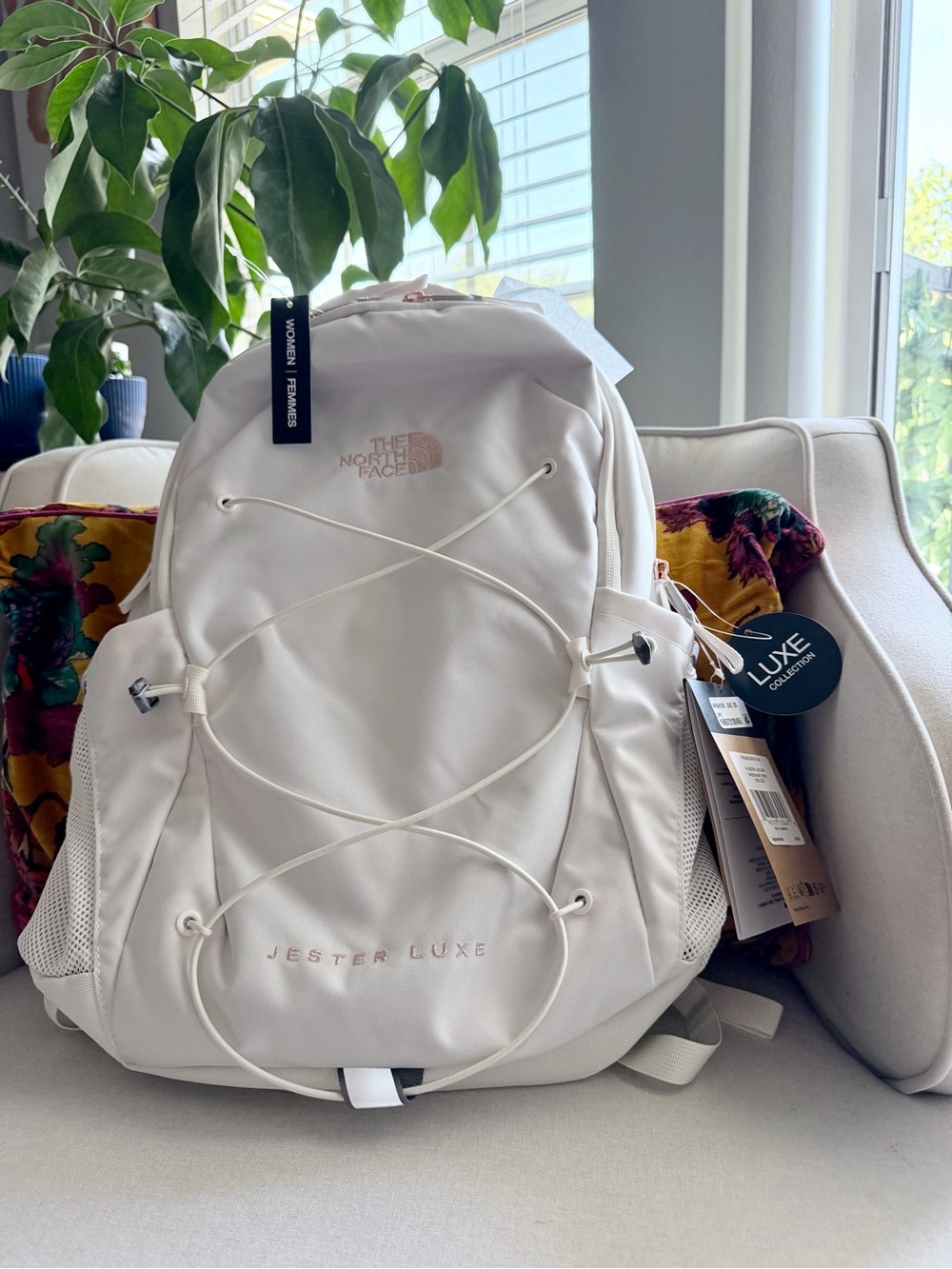 The North Face Jester Luxe Backpack - White/Cream